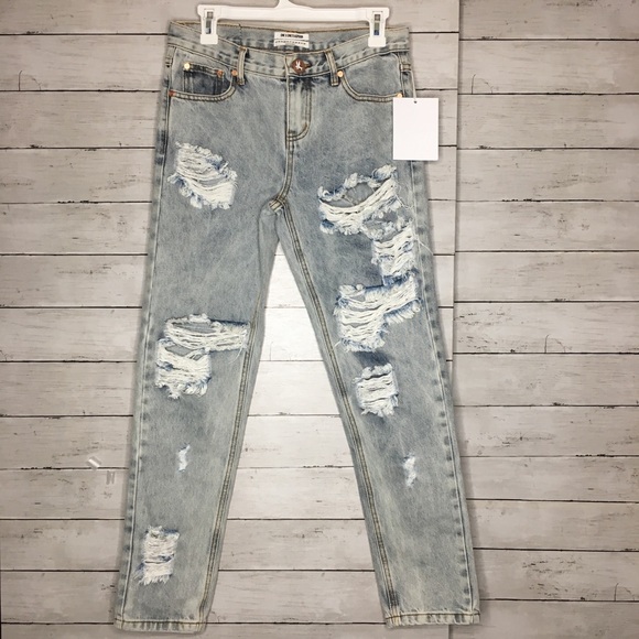 One Teaspoon Distressed Awesome Baggies Jeans - Picture 6 of 8